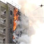AI drone firefighting system puts out fires on high-rise buildings